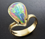 Золотое кольцо с топовым кристаллическим опалом 4,67 карат Золото