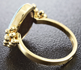 Золотое кольцо с австралийским дублет опалом Золото