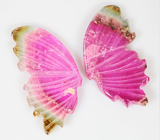 Спецпредложение от мастерской! Пара резных арбузных турмалинов 13,02 карат + дизайн 