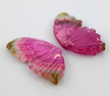 Спецпредложение от мастерской! Пара резных арбузных турмалинов 13,02 карат + дизайн 