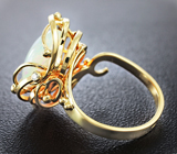 Золотое кольцо с  топовым кристаллическим эфиопским опалом массой 3,19 карат и бриллиантами Золото