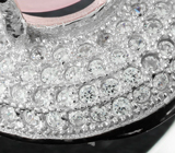 Замечательное серебряное кольцо с розовым кварцем Серебро 925