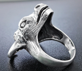 Скульптурное серебряное кольцо «Буйвол» Серебро 925