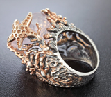 Серебряное кольцо с розовым кварцем Серебро 925