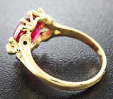 Золотое кольцо с рубином 3,69 карат Золото