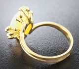 Золотое кольцо с великолепным ограненным кристаллическим опалом 2,33 карат Золото