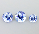 Benitoite (Бенитоит) набор 3 штуки/0,2 карат