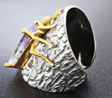 Серебряное кольцо с полихромным кварцем Серебро 925