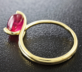 Золотое кольцо с рубином 2,93 карат Золото
