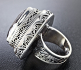 Массивное серебряное кольцо с крупным аметистом Серебро 925