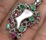 Ажурный кулон с перламутром Серебро 925