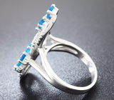 Изысканное серебряное кольцо с апатитами Серебро 925