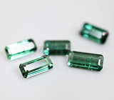 Набор из 5 индиголит турмалинов 4,39 карат 