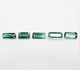 Набор из 5 индиголит турмалинов 4,39 карат 