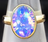 Кольцо с кристаллическим эфиопским опалом