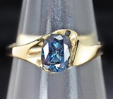 Кольцо c синим гранатом с александритовым эффектом