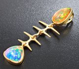 Кулон с кристаллическими эфиопскими опалами