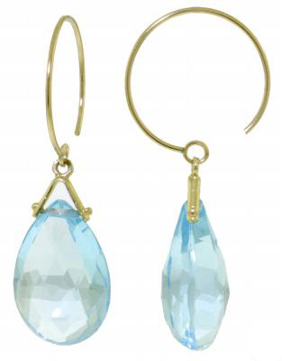 Серьги с голубыми топазами