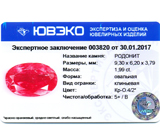 Rhodonite (Родонит) 1,99 карат Не указан