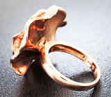 Эффектное серебряное кольцо с цветной эмалью  Серебро 925
