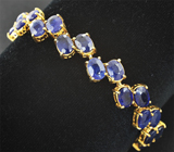 Серебряный браслет с насыщенно-синими сапфирами Серебро 925