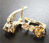 Комплект со сфенами и бриллиантами