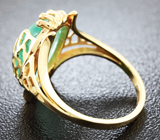 Золотое кольцо с уральским изумрудом 6,11 карат Золото