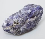 Брошь/кулон c необработанным иолитом и цирконами