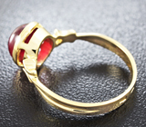 Золотое кольцо с рубином 2,76 карат Золото