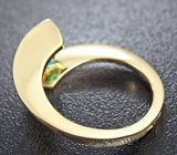 Золотое кольцо с сине-зеленым муассанитом 2,01 карат Золото