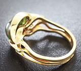 Золотое кольцо с топовым черным опалом 3,05 карат Золото