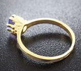 Золотое кольцо с танзанитом 0,9 карат Золото