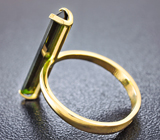 Золотое кольцо с насыщенно-зеленым турмалином 2,15 карат Золото