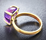 Золотое кольцо с аметистом 5,95 карат Золото