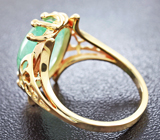 Золотое кольцо с уральским изумрудом 6,43 карат Золото