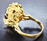 Золотое кольцо с роскошным кристаллическим черным опалом 4,85 карат Золото
