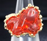 Кольцо с мексиканским огненным опалом