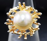 Кольцо c кремовой жемчужиной