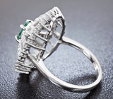 Замечательное серебряное кольцо с изумрудом Серебро 925