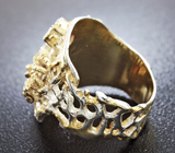 Серебряное кольцо с мозамбикскими гранатами Серебро 925