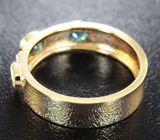 Золотое кольцо с александритами 1,15 карат и бриллиантами Золото