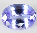 Кольцо с крупным танзанитом и лейкосапфирами