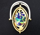 Кольцо-кулон с кристаллическим черным опалом 6 карат