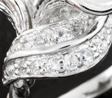 Прелестное серебряное кольцо с изумрудом Серебро 925