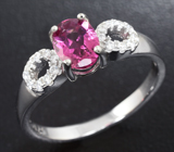 Изящное серебряное кольцо с родолитом Серебро 925