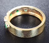 Золотое кольцо с изумрудами 0,4 каратм Золото