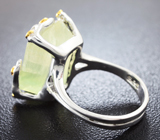 Серебряное кольцо с флюоритом и сапфирами Серебро 925