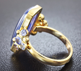 Золотое кольцо с кабошоном танзанита 10,01 карат Золото