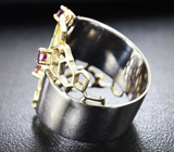 Серебряное кольцо с родолитами Серебро 925