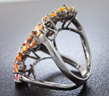 Великолепное серебряное кольцо с сапфирами Серебро 925
